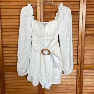 White long sleeve romper